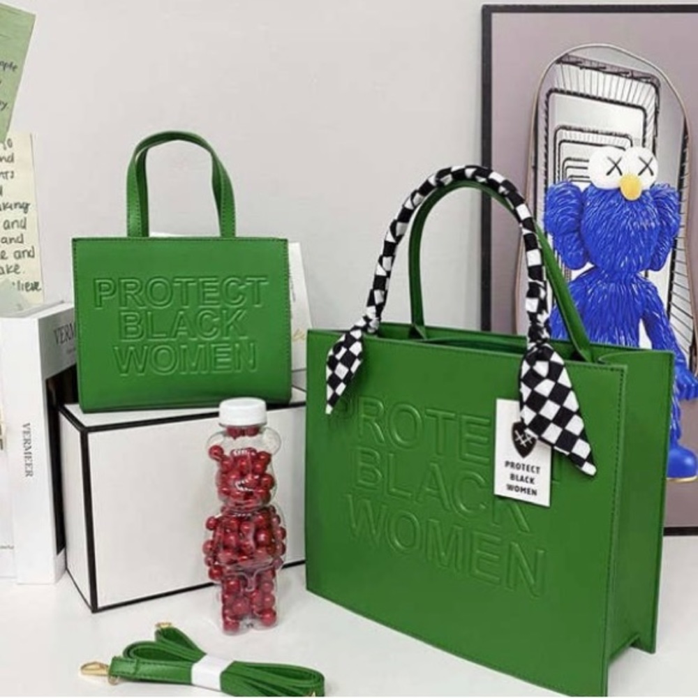 Green large tote - Picture 2 of 2